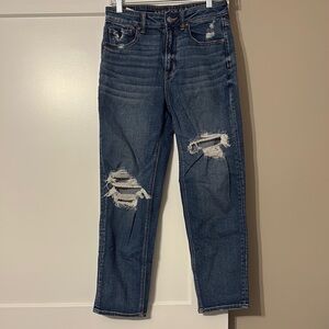 Straight Leg Blue Jeans